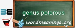 WordMeaning blackboard for genus potorous